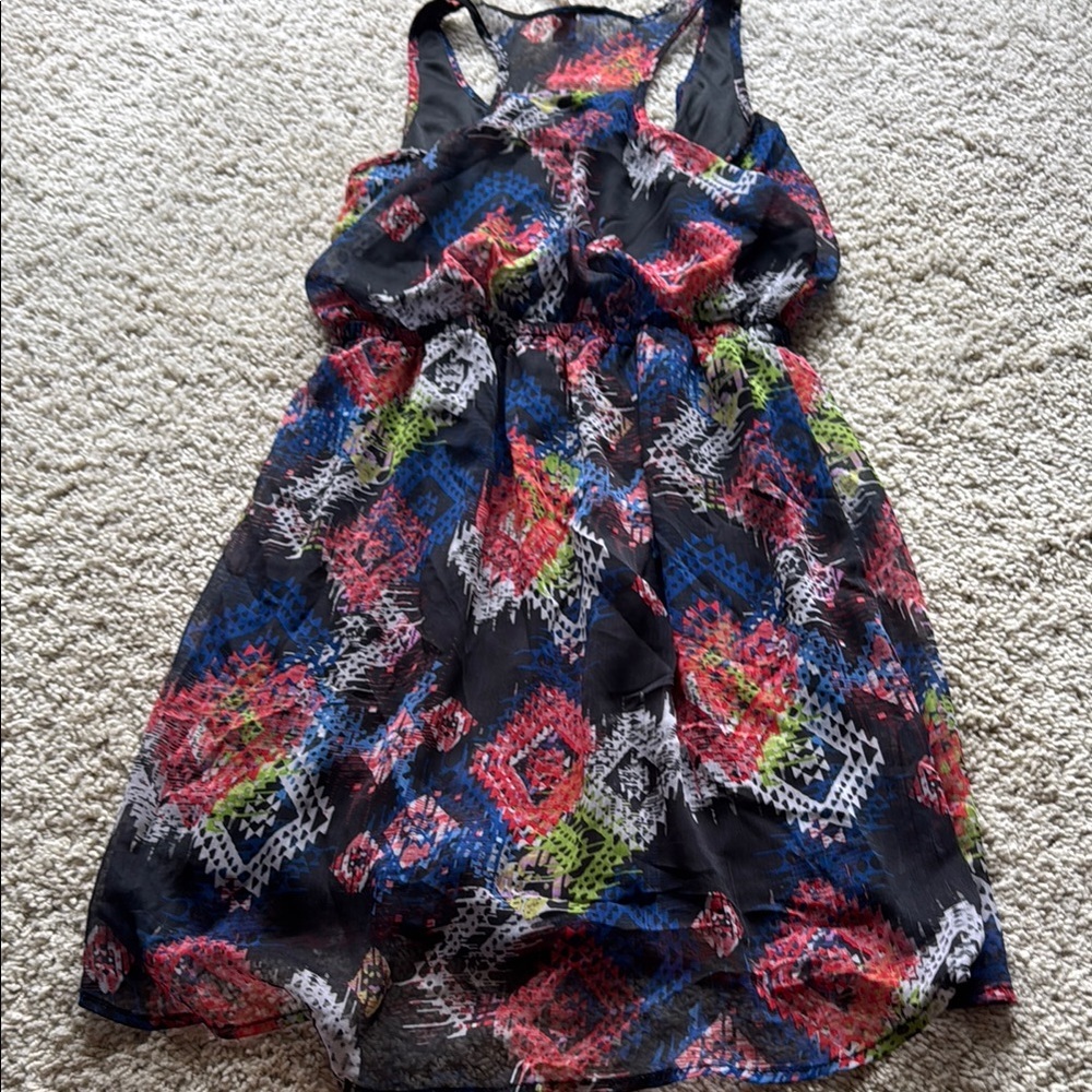 Eyeshadow L Multicolor Racerback Mini Dress - Picture 9 of 10